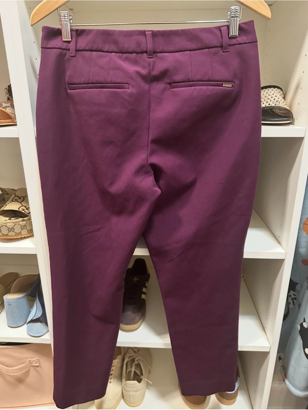 WHBM The Ankle pant in plum purple size 10 - Picture 2 of 3